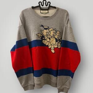 Gucci x Disney Year of The Pig 2019 Sweatshirt Medium Three Little Pigs Sweater